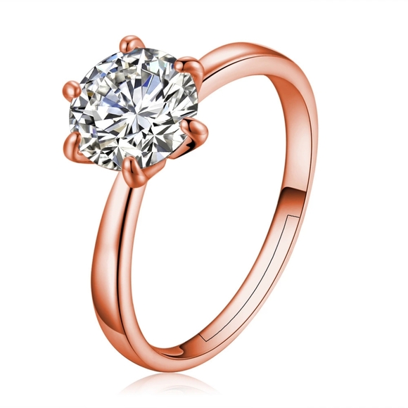 Tiffany's Ballerina Solitaire 18K Rose Gold Ring - Picture 5 of 7